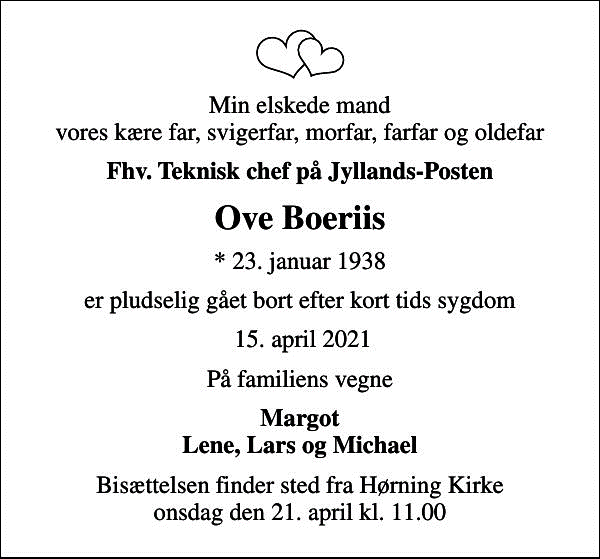 Ove Boeriis ddsannonce