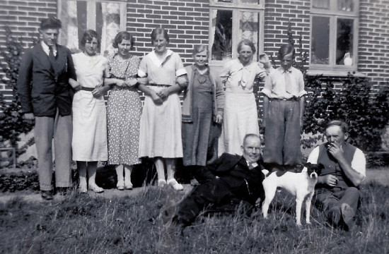 Jens Christian og Niels familie ved garneriet i Bjrnkjr